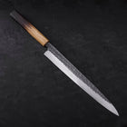 Yanagiba Blue Steel #2 Kurouchi Tsuchime Yaki Urushi Handle 270mm-[Musashi]-[Japanese-Kitchen-Knives]