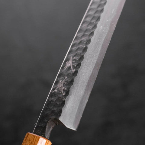 Yanagiba Blue Steel #2 Kurouchi Tsuchime Yaki Urushi Handle 300mm-[Musashi]-[Japanese-Kitchen-Knives]