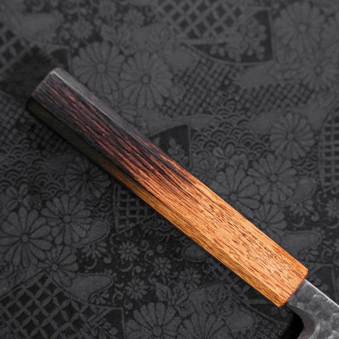 Yanagiba Blue Steel #2 Kurouchi Tsuchime Yaki Urushi Handle 300mm-[Musashi]-[Japanese-Kitchen-Knives]