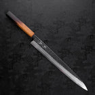 Yanagiba Blue Steel #2 Kurouchi Tsuchime Yaki Urushi Handle 300mm-[Musashi]-[Japanese-Kitchen-Knives]