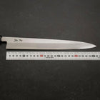 Yanagiba Blue Steel #2 Suminagashi Buffalo Ebony Handle 270mm-[Musashi]-[Japanese-Kitchen-Knives]