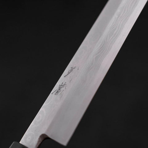 Yanagiba Blue Steel #2 Suminagashi Buffalo Magnolia Handle 260mm-[Musashi]-[Japanese-Kitchen-Knives]