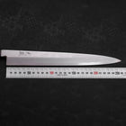 Yanagiba Blue Steel #2 Suminagashi Buffalo Magnolia Handle 260mm-[Musashi]-[Japanese-Kitchen-Knives]