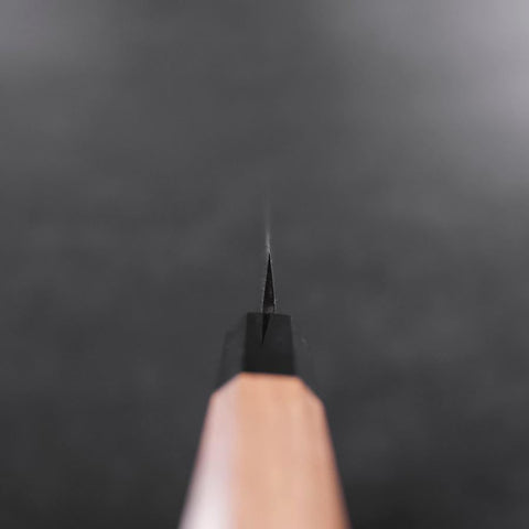 Yanagiba Left Hand AUS-10 Polished Buffalo Teak Handle 210mm-[Musashi]-[Japanese-Kitchen-Knives]