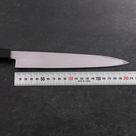 Yanagiba Left Hand AUS-10 Polished Buffalo Teak Handle 210mm-[Musashi]-[Japanese-Kitchen-Knives]