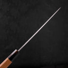 Yanagiba Left Hand AUS-10 Polished Buffalo Teak Handle 270mm-[Musashi]-[Japanese-Kitchen-Knives]