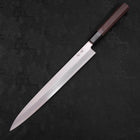 Yanagiba Left Hand AUS-10 Polished Buffalo Wenge Handle 290mm-[Musashi]-[Japanese-Kitchen-Knives]