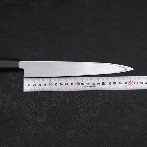 Yanagiba Left Hand AUS-10 Polished Ebony Handle 210mm-[Musashi]-[Japanese-Kitchen-Knives]