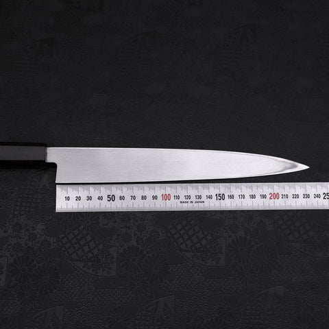 Yanagiba Left Hand AUS-10 Polished Ebony Handle 240mm-[Musashi]-[Japanese-Kitchen-Knives]