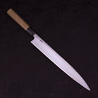 Yanagiba Left Hand White Steel #1 Buffalo Magnolia Handle 270mm-[Musashi]-[Japanese-Kitchen-Knives]
