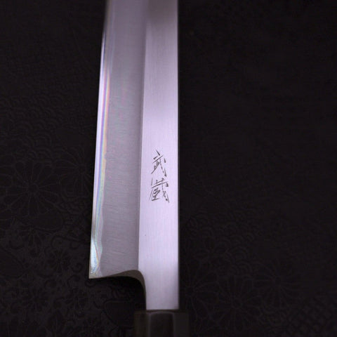 Yanagiba Left Hand White Steel #1 Buffalo Magnolia Handle 270mm-[Musashi]-[Japanese-Kitchen-Knives]