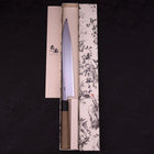Yanagiba Left Hand White Steel #1 Buffalo Magnolia Handle 270mm-[Musashi]-[Japanese-Kitchen-Knives]