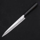 Yanagiba Left -Hand Silver Steel #3 Kasumi Buffalo Ebony Handle 210mm-[Musashi]-[Japanese-Kitchen-Knives]