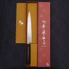 Yanagiba Left -Hand Silver Steel #3 Kasumi Buffalo Ebony Handle 210mm-[Musashi]-[Japanese-Kitchen-Knives]