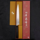 Yanagiba Left -Hand Silver Steel #3 Kasumi Buffalo Ebony Handle 240mm-[Musashi]-[Japanese-Kitchen-Knives]
