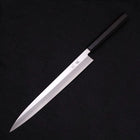 Yanagiba Left -Hand Silver Steel #3 Kasumi Buffalo Ebony Handle 300mm-[Musashi]-[Japanese-Kitchen-Knives]