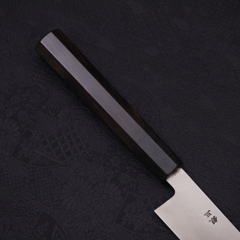 Yanagiba Left -Hand Silver Steel #3 Kasumi Buffalo Ebony Handle 300mm-[Musashi]-[Japanese-Kitchen-Knives]