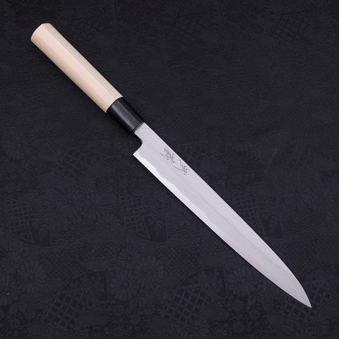 Yanagiba SK Steel Kasumi Magnolia Handle 210mm (8.3”)-[Musashi]-[Japanese-Kitchen-Knives]