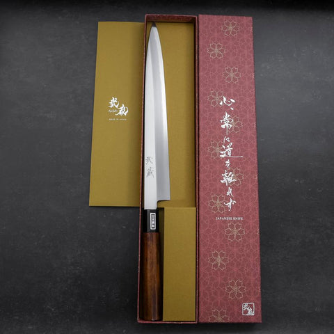Yanagiba SK Steel Kasumi Rosewood Handle 270mm-[Musashi]-[Japanese-Kitchen-Knives]