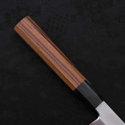 Yanagiba Silver Steel #3 Hon-Kasumi Mango de Teca con Cuerno de Búfalo 270 mm