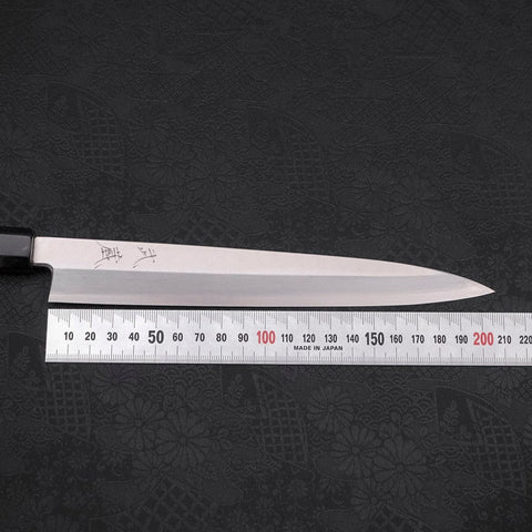 Yanagiba Silver Steel #3 Kasumi Buffalo Ebony Handle 210mm (8.3”)-[Musashi]-[Japanese-Kitchen-Knives]