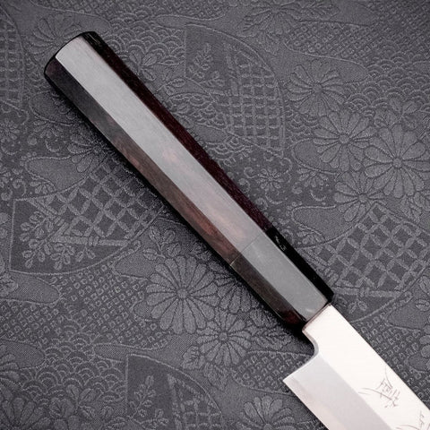 Yanagiba Silver Steel #3 Kasumi Buffalo Ebony Handle 210mm-[Musashi]-[Japanese-Kitchen-Knives]