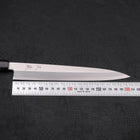 Yanagiba Silver Steel #3 Kasumi Buffalo Ebony Handle 210mm-[Musashi]-[Japanese-Kitchen-Knives]