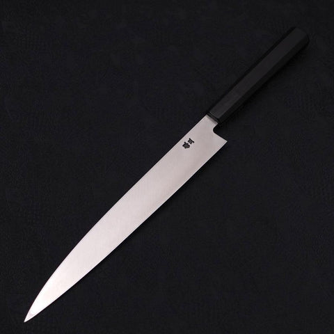 Yanagiba Silver Steel #3 Kasumi Buffalo Ebony Handle 240mm-[Musashi]-[Japanese-Kitchen-Knives]