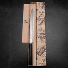 Yanagiba Silver Steel #3 Kasumi Buffalo Ebony Handle 260mm-[Musashi]-[Japanese-Kitchen-Knives]