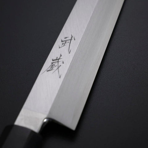 Yanagiba Silver Steel #3 Kasumi Buffalo Ebony Handle 270mm (10.6”)-[Musashi]-[Japanese-Kitchen-Knives]