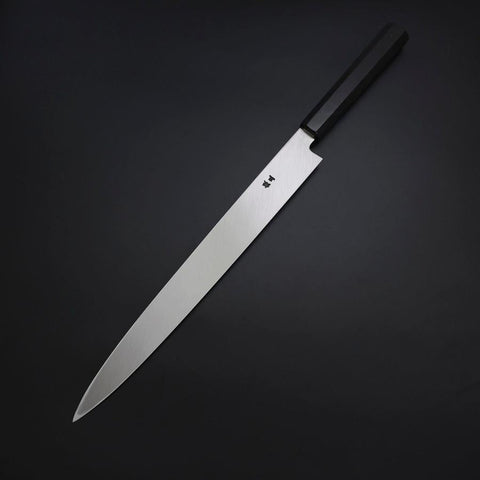 Yanagiba Silver Steel #3 Kasumi Buffalo Ebony Handle 300mm (11.8”)-[Musashi]-[Japanese-Kitchen-Knives]