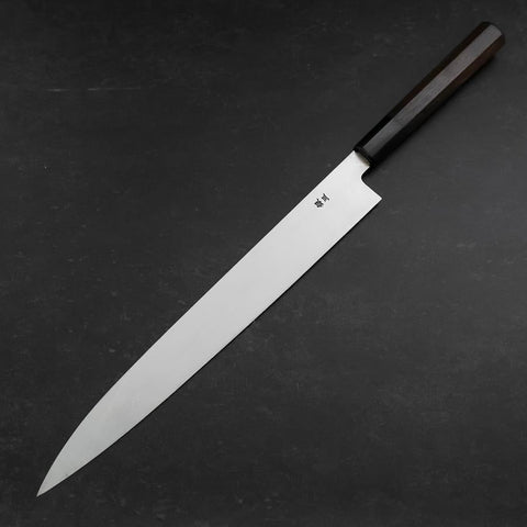 Yanagiba Silver Steel #3 Kasumi Buffalo Ebony Handle 300mm-[Musashi]-[Japanese-Kitchen-Knives]