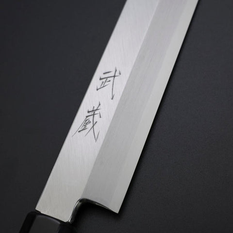 Yanagiba Silver Steel #3 Kasumi Buffalo Ebony Handle 300mm-[Musashi]-[Japanese-Kitchen-Knives]