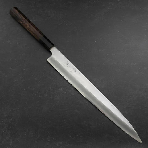 Yanagiba Silver Steel #3 Kasumi Buffalo Ebony Handle 300mm-[Musashi]-[Japanese-Kitchen-Knives]