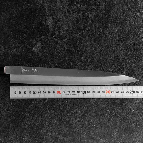 Yanagiba Silver Steel #3 Kasumi Buffalo Magnolia Handle 260mm-[Musashi]-[Japanese-Kitchen-Knives]
