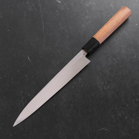Yanagiba Silver Steel #3 Kasumi Mango de Teca con Cuerno de Búfalo 200 mm