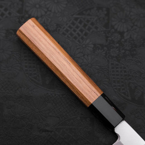 Yanagiba Silver Steel #3 Kasumi Mango de Teca con Cuerno de Búfalo 270 mm