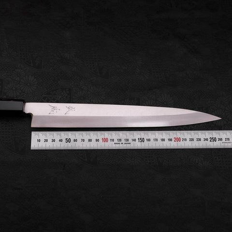 Yanagiba Silver Steel #3 Kasumi Mango de Teca con Cuerno de Búfalo 270 mm