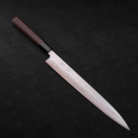 Yanagiba Silver Steel #3 Kasumi Buffalo Wenge Handle 300mm-[Musashi]-[Japanese-Kitchen-Knives]