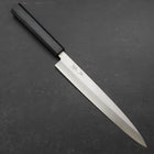 Yanagiba Silver Steel #3 Kasumi Dark Blue Urushi Handle 240mm (9.4”)-[Musashi]-[Japanese-Kitchen-Knives]