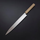 Yanagiba Silver Steel #3 Kasumi White Urushi Handle 260mm-[Musashi]-[Japanese-Kitchen-Knives]