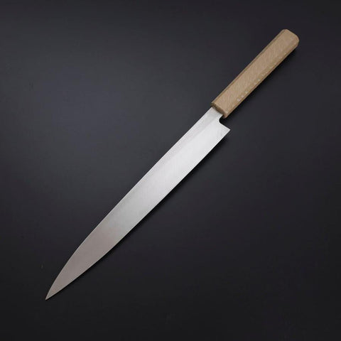 Yanagiba Silver Steel #3 Kasumi White Urushi Handle 260mm-[Musashi]-[Japanese-Kitchen-Knives]