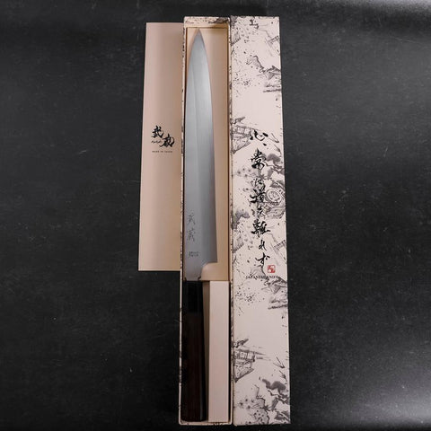 Yanagiba VG-10 Kasumi Buffalo Ebony Handle 300mm-[Musashi]-[Japanese-Kitchen-Knives]