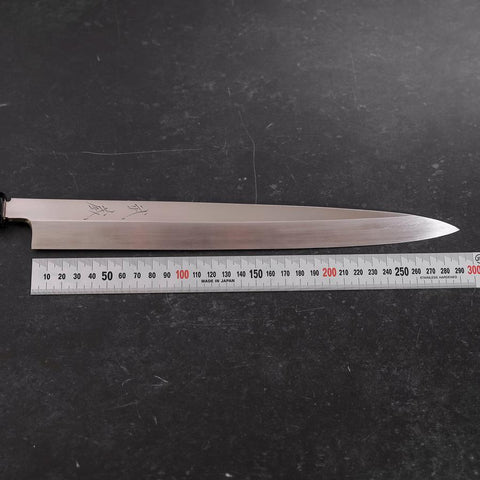 Yanagiba VG-10 Mirror Buffalo Ebony Handle 300mm-[Musashi]-[Japanese-Kitchen-Knives]