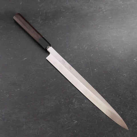 Yanagiba VG-10 Mirror Buffalo Ebony Handle 300mm-[Musashi]-[Japanese-Kitchen-Knives]