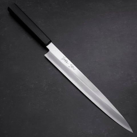 Yanagiba VG-10 Mirror Kasumi Shitan Ebony Handle 270mm-[Musashi]-[Japanese-Kitchen-Knives]
