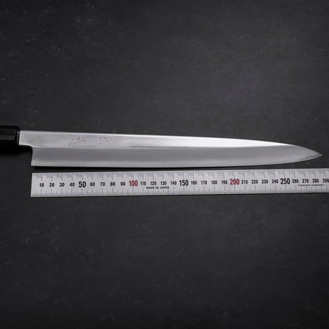 Yanagiba VG-10 Mirror Kasumi Shitan Ebony Handle 300mm-[Musashi]-[Japanese-Kitchen-Knives]