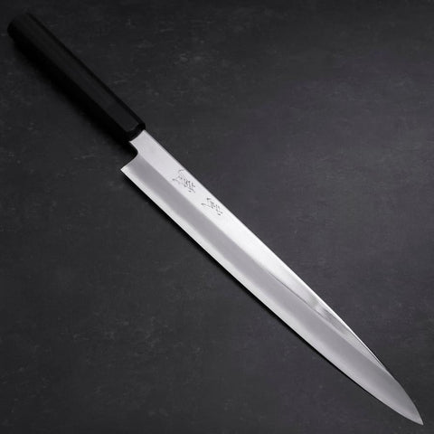 Yanagiba VG-10 Mirror Kasumi Shitan Ebony Handle 300mm-[Musashi]-[Japanese-Kitchen-Knives]