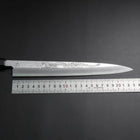 Yanagiba White Steel #2 Kasumi Silver Dragon Buffalo Ebony Handle 240mm (9.4”)-[Musashi]-[Japanese-Kitchen-Knives]