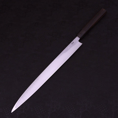 Yanagiba White Steel #1 Damascus Shitan Handle 330mm-[Musashi]-[Japanese-Kitchen-Knives]